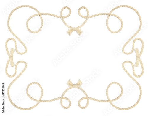 Beige cotton rope in a craf...