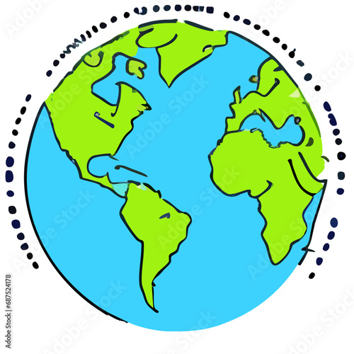 world map with globe