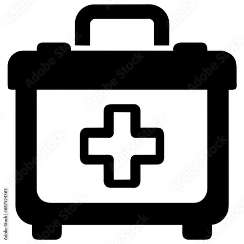 first aid kit icon on white background