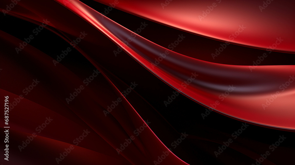 The red pattern with shiny curves mixed with black looks dark and magical.