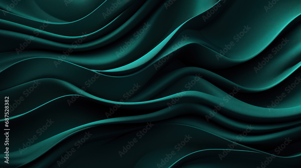 Dark Green Abstract Wallpaper with Flowing Lines Dark Green Abstract Wallpaper with Flowing Lines