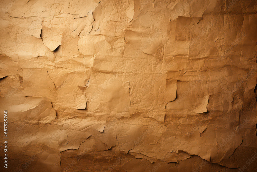 Close-up of Light Brown Kraft Paper Texture with Vignette Effect Close-up of Light Brown Kraft Paper Texture with Vignette Effect