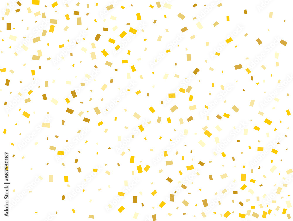 Modern Gold Rectangular Confetti