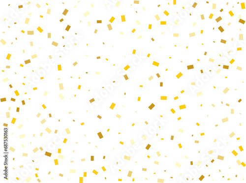 Modern Gold Rectangular Confetti