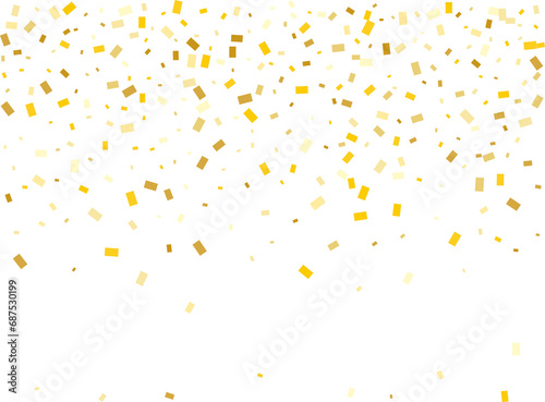 Modern Gold Rectangular Confetti