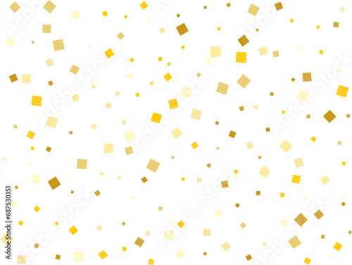 Stylish Gold Square Confetti Tinsels