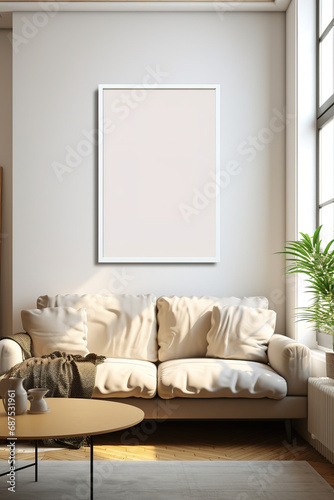 Soft Tones and Subtle Design: Light Wood Frame Mockup