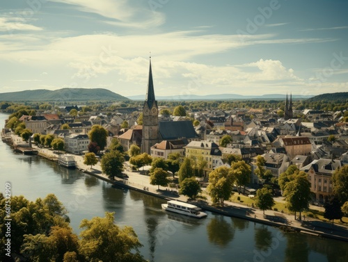 Historic Town Aerial Panorama © DADA