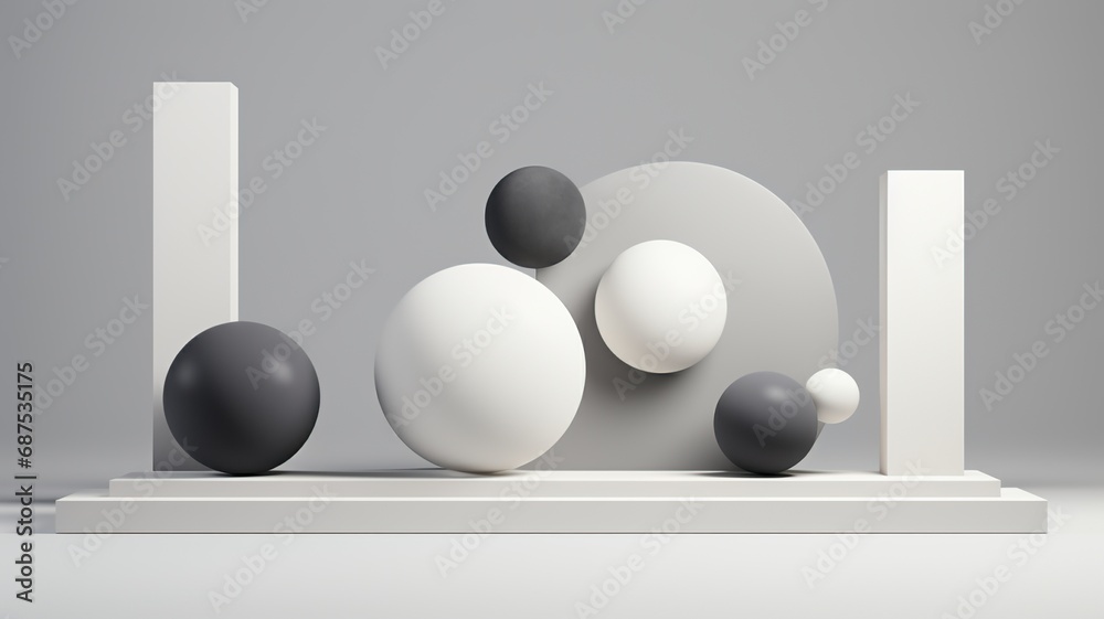 Dynamic abstract 3D composition playing with light and shadow for a mesmerizing effect Dynamic abstract 3D composition playing with light and shadow for a mesmerizing effect