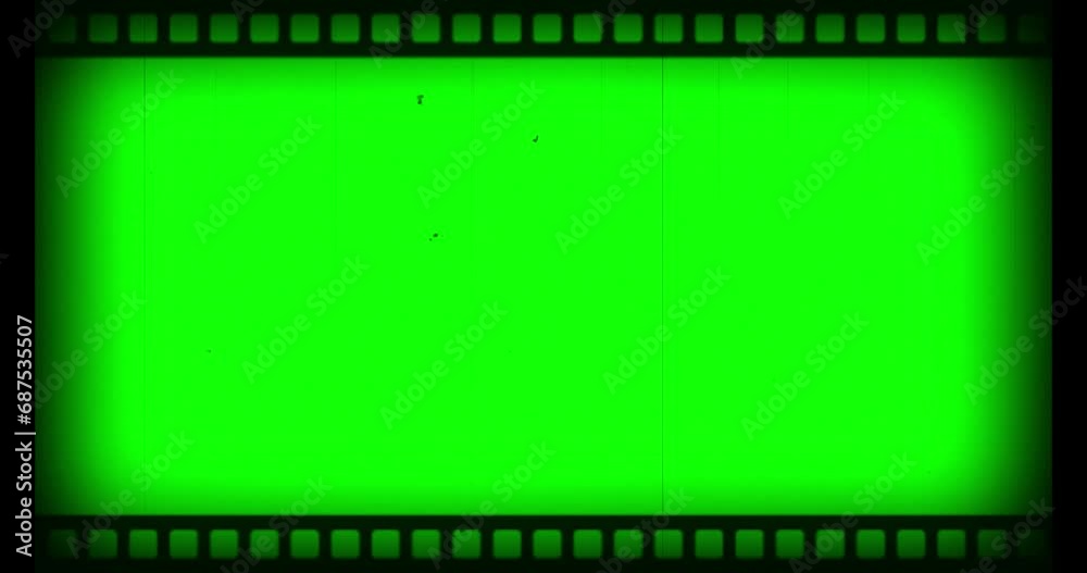 The green film strip background The green film strip background
