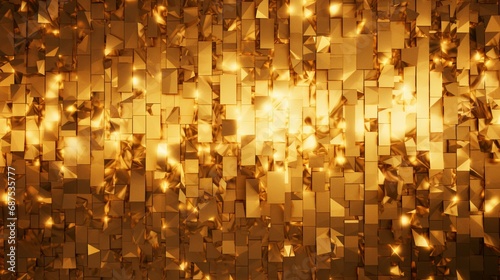 Radiant Refinement: Shimmering Gold Wall