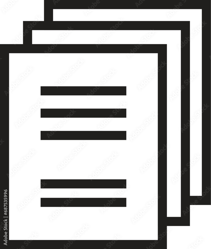 paper vector icon line template paper vector icon line template