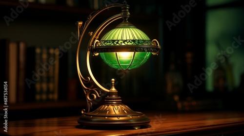 Lamp of Nostalgia: Vintage Illumination in Green
