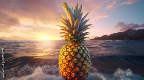 pineapple at sunset