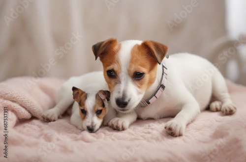 jack russell terrier sitting on the floor