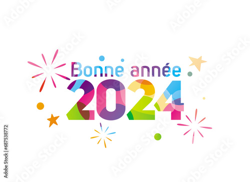 Bonne année 2024 carte de voeux