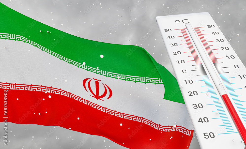 Winter in Iran with severe cold, negative temperature, Cold season in