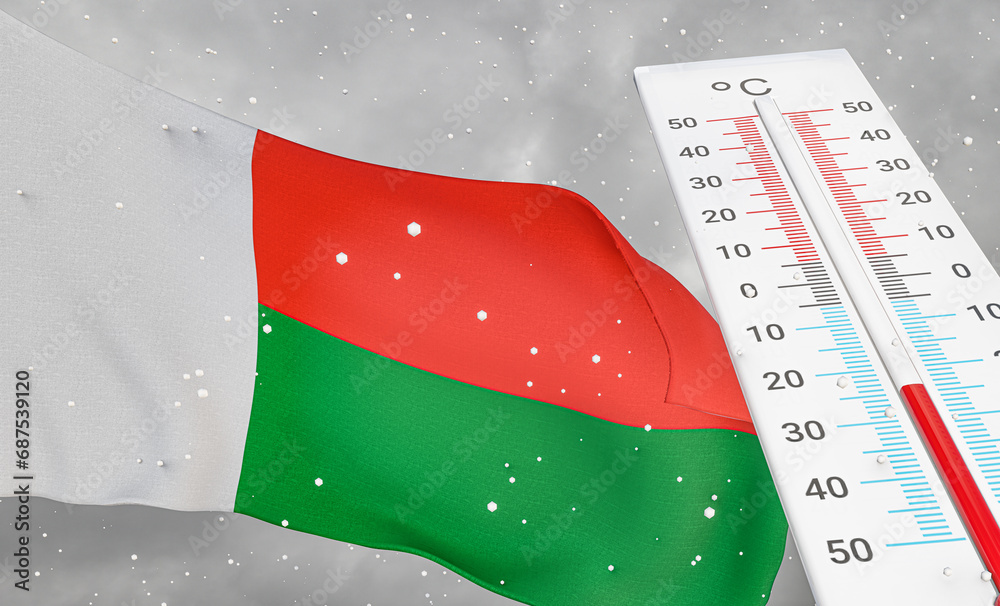 Winter in Madagascar with severe cold, negative temperature, Cold