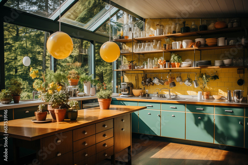 Beautiful mid-century kitchen decor and kitchen interior design