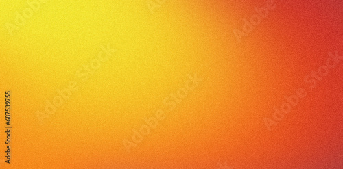 Yellow orange grainy gradient background noise texture smooth color gradient texture, copy space photo