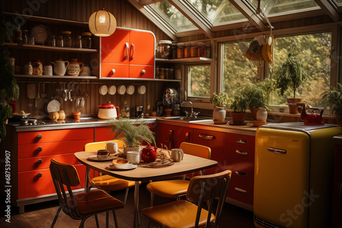 Mid-century kitchen decor that is both clever and beautiful, kitchen interior