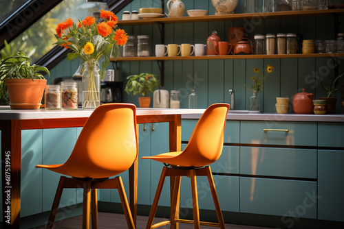 Mid-century kitchen decor that is both clever and beautiful, kitchen interior