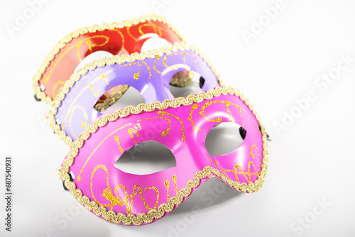 Carnival masks, a theatrical and vintage accessories for a Mardi Gras celebration
