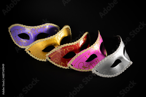 Carnival masks, a Venetian-style masquerade piece, theatrical performance