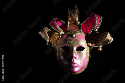 Venetian Carnival mask, vintage accessory for a costume event, traditional festival