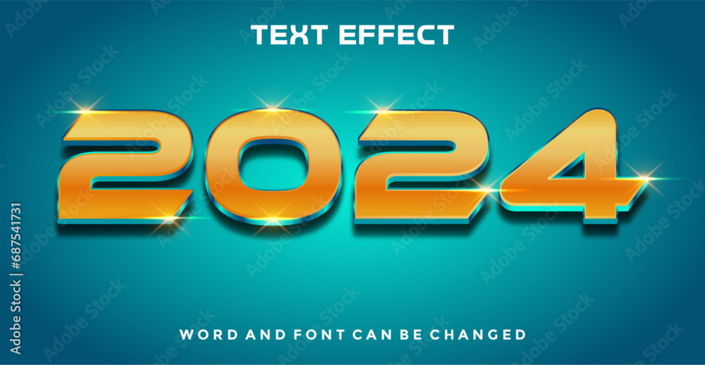 Fototapeta premium 2024 editable text effect