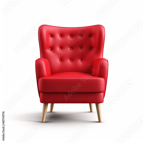 Accent chair red