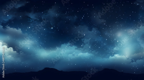Sophisticated desktop wallpaper with night sky and shimmering stars