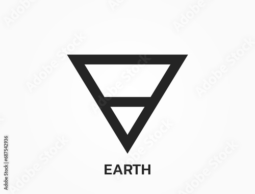 earth astrology element symbols. zodiac and horoscope sign. isolated vector image