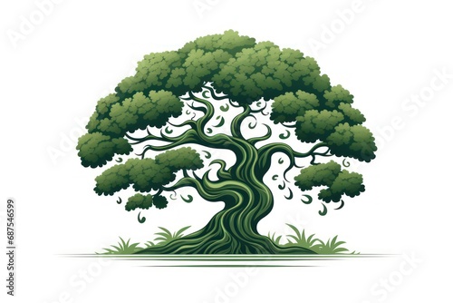 Oak Tree icon on white background