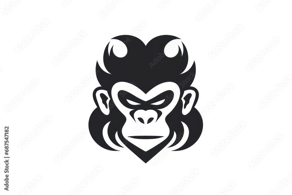 Monkey icon on white background