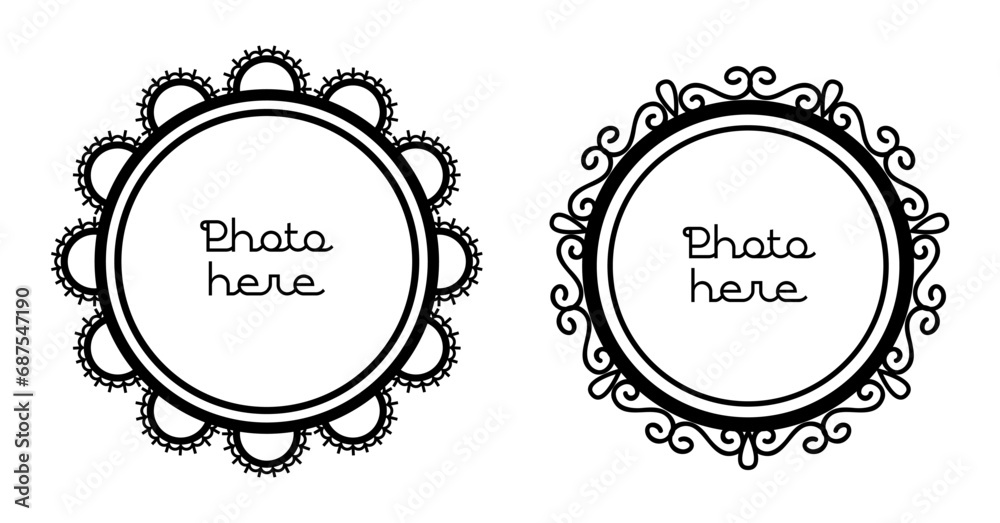 Photo frames collection of lace