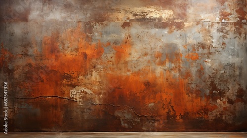 Grunge metal background featuring a rusty metal text