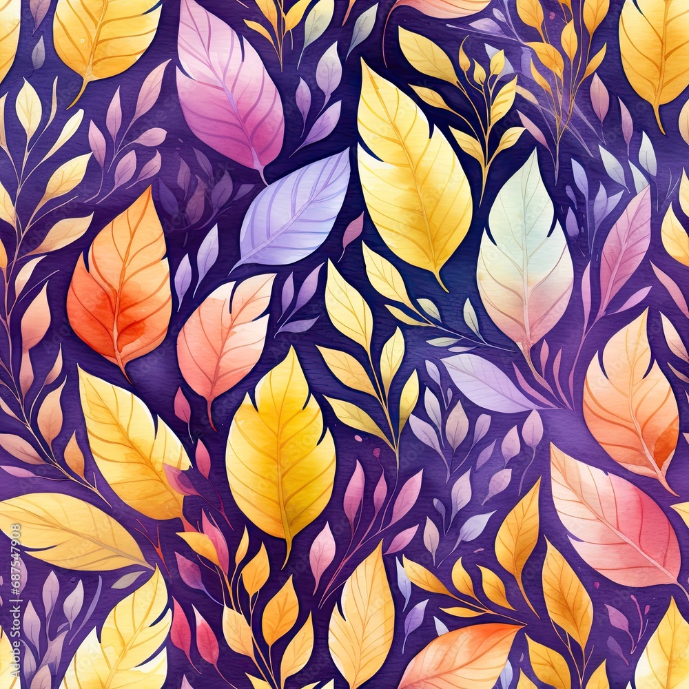 seamless pattern with leaves