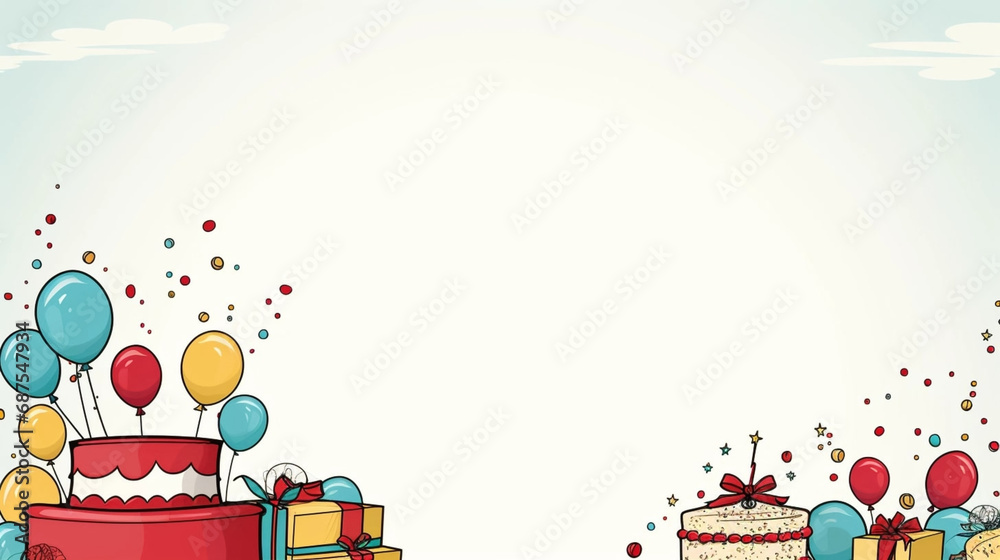 copy space, Happy birthday text vector design. Birthday party elements like cake, hat and balloons in pastel color background. Beautiful design in pastel colors for birtday card, birthday invitation, copy space, Happy birthday text vector design. Birthday party elements like cake, hat and balloons in pastel color background. Beautiful design in pastel colors for birtday card, birthday invitation,