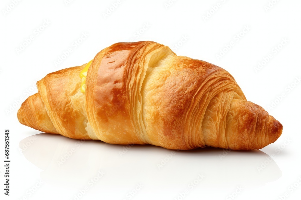 croissant  on white background