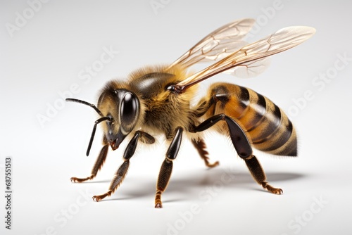bee on white background © BetterPhoto