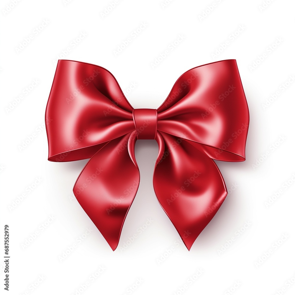 Elegance in Red, Beautiful Shiny Satin Bow, Festive Elegance, Glamorous Gift Accent, Generative AI Elegance in Red, Beautiful Shiny Satin Bow, Festive Elegance, Glamorous Gift Accent, Generative AI