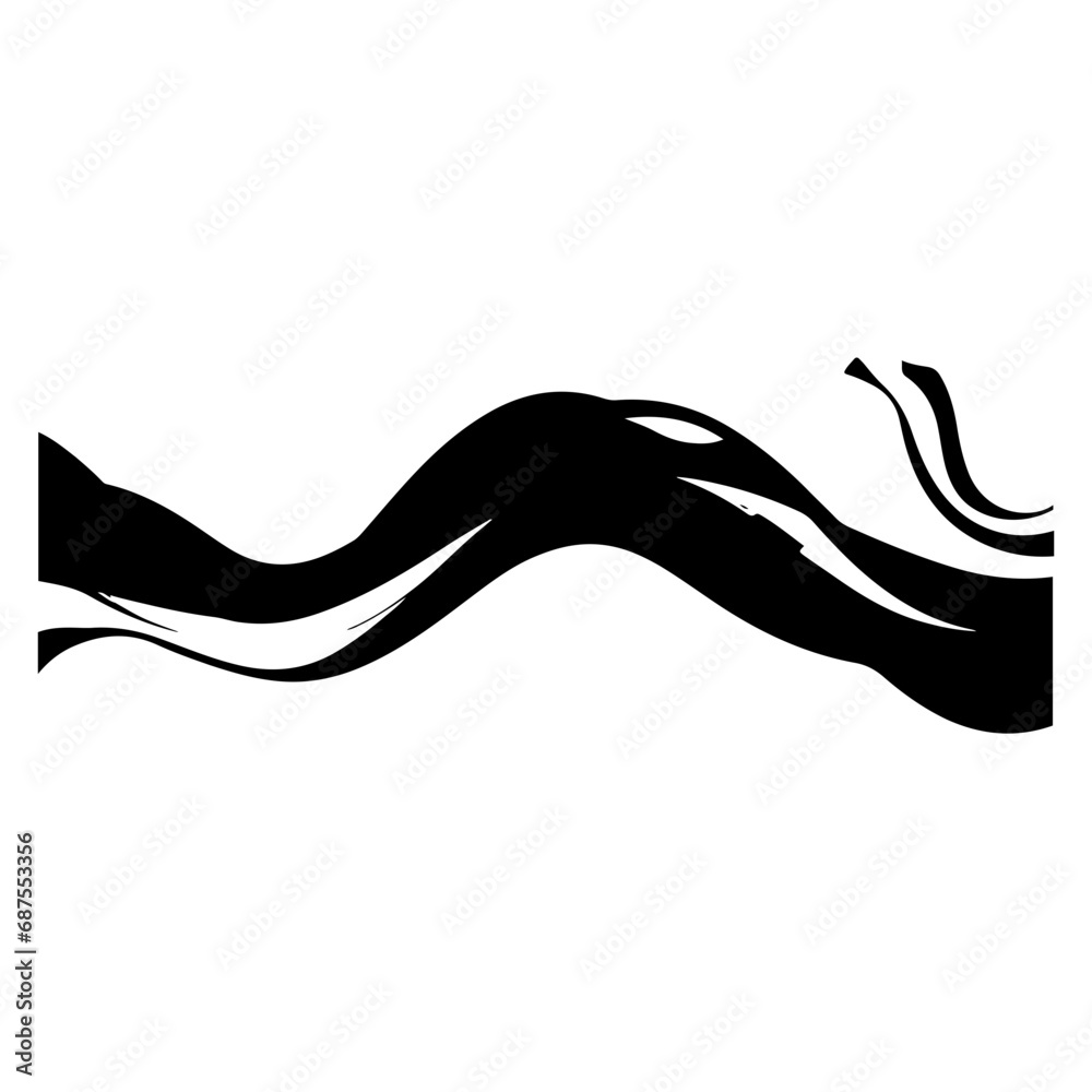 Obraz premium Simple Wave Element Vector Illustration