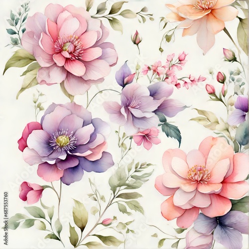 Watercolors  background  wallpaper  flowers  nature  text.