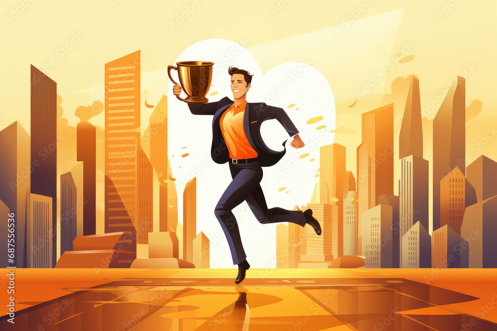 flat illustration happy hard working workplace people flat illustration happy hard working workplace people