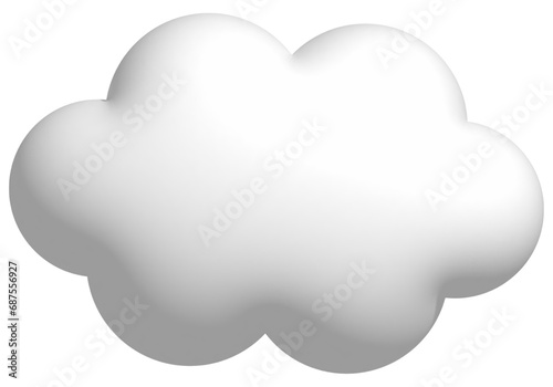 cloud 3d render isolated