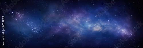 Wide blue nebula starry sky technology sci-fi background material photo