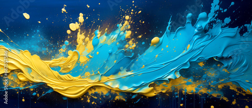 blue and gold paint splashes. legal AI