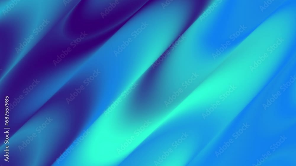 Blue motion liqiud gradient background. Moving abstract blurred background. The colors vary with position, producing smooth color transitions. Color neon gradient. 4k