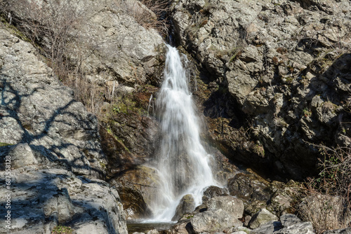 waterfall and rocks